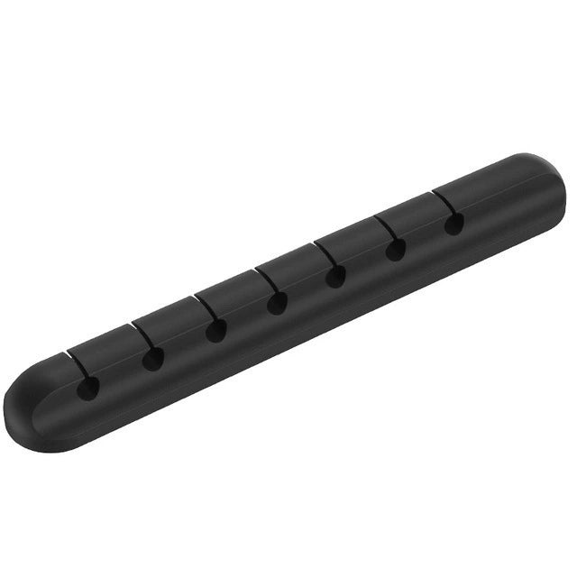 Black seven-slot cable organizer
