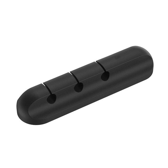 Black three-slot cable organizer