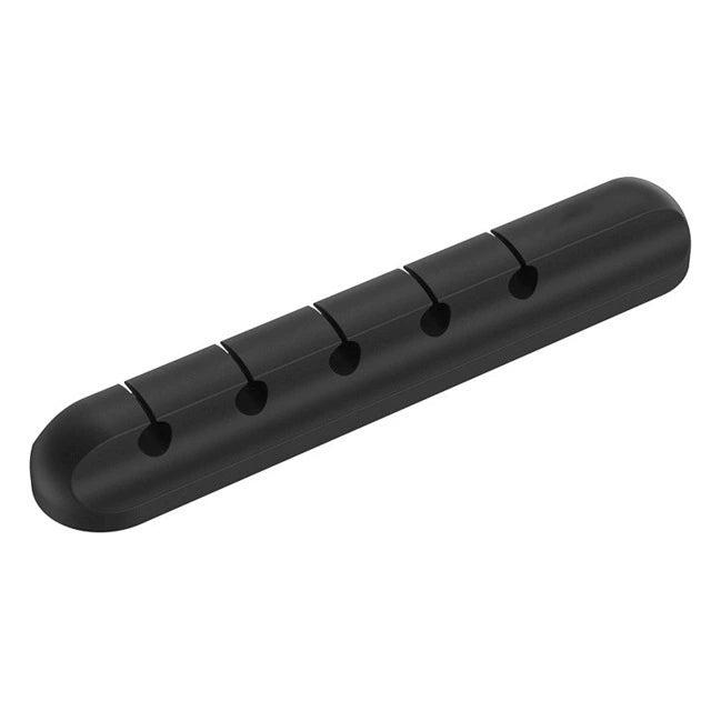 Black five-slot cable organizer
