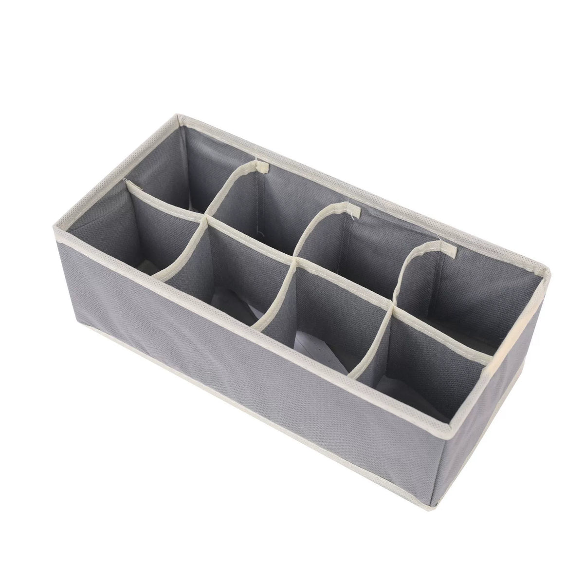 Gray eight-compartment fabric organizer