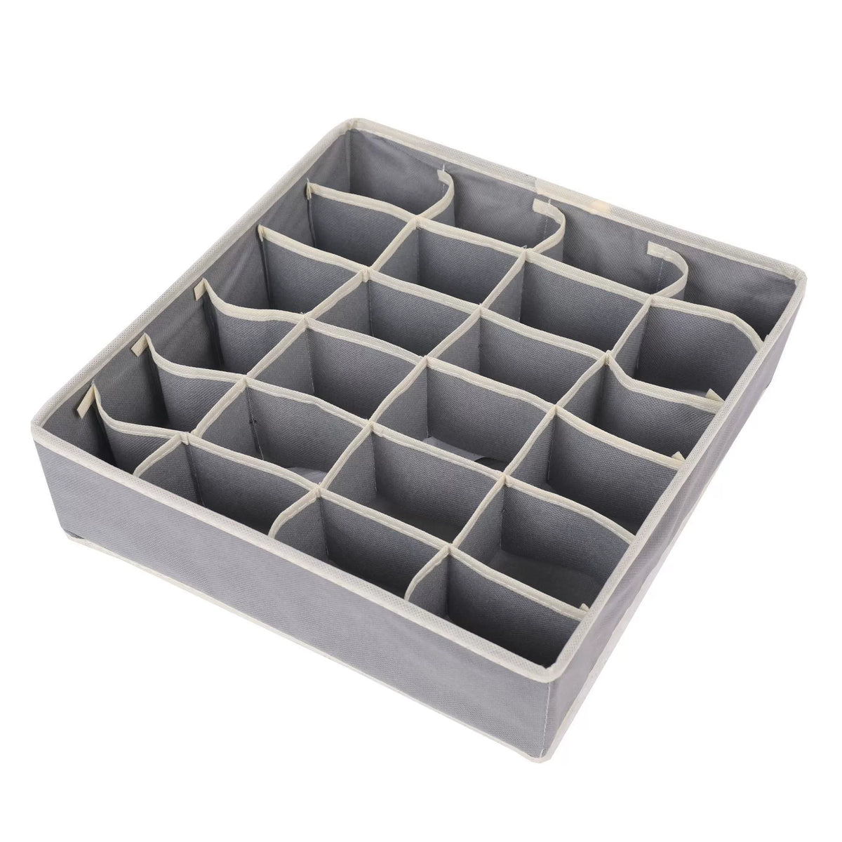 Gray 24-compartment fabric organizer
