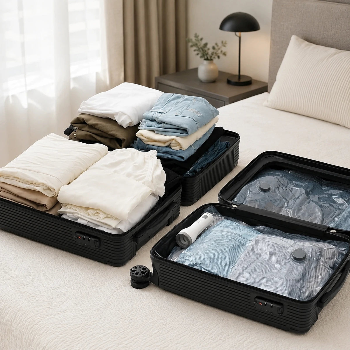 Vacuum Storage Bags with Cordless Electric Pump